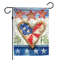 Support America Patriotic 12" x 18" Garden Flag - USA Heart