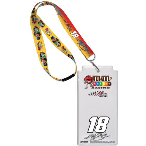 Kyle Busch NASCAR M&M's Credential Holder with Lanyard