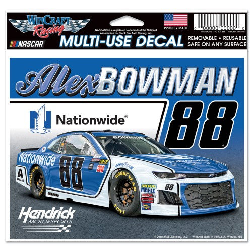Alex Bowman NASCAR 4.5" x 5.5" Multi Use Decal - Color Car Image