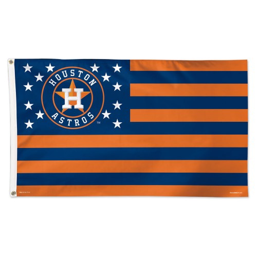 Houston Astros MLB 3' x 5' Single-Sided Deluxe Flag - Stars and Stripes