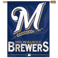 Milwaukee Brewers MLB 27" x 37" Vertical Flag - M