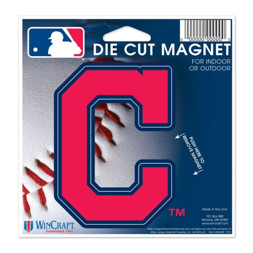 Cleveland Indians MLB 4" x 3" Cut-to-Shape Magnet
