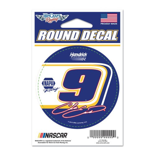 Chase Elliott 3" Round NASCAR Decal - NAPA