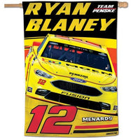 Ryan Blaney #12 NASCAR 28" x 40" Vertical Flag