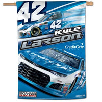 Kyle Larson #42 NASCAR 28" x 40" Vertical Flag