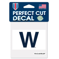 Chicago Cubs MLB 4" x 4" Perfect Cut Decal - Cubs Win Flag