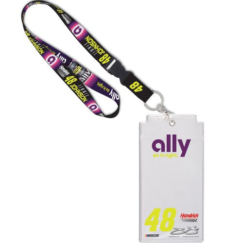 Jimmie Johnson NASCAR Ally Credential Holder with Lanyard