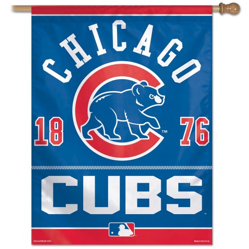 Chicago Cubs MLB 27" x 37" Vertical Flag - Year Established