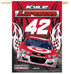 Kyle Larson NASCAR 28" x 40" Vertical Flag - Flames Design