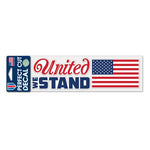 Support America Patriotic 3" x 10" Perfect Cut Decal - United We Stand