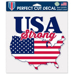 Support America Patriotic 8" x 8" Perfect Cut Decal - USA Strong