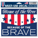Support America Patriotic 4.5" x 5.75" Multi-Use Decal - Home of the Free