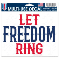 Support America Patriotic 4.5" x 5.75" Multi-Use Decal - Let Freedom Ring