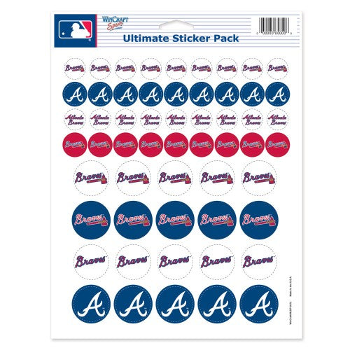 Wincraft MLB Atlanta Braves Vinyl Sticker Sheet