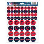 Cleveland Indians MLB 8.5" x 11" Vinyl Sticker Decal Sheet