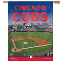 Chicago Cubs MLB 27" x 37" Vertical Flag - Wrigley Field
