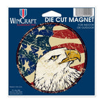 Support America Patriotic 4" Round Magnet - American Eagle