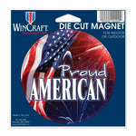 Support America Patriotic 4" Round Magnet - Proud American