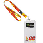 Joey Logano NASCAR Monster Energy Series Champion Credential Holder with Lanyard