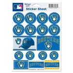 Milwaukee Brewers MLB 5" x 7" Vinyl Sticker Decal Sheet - Retro