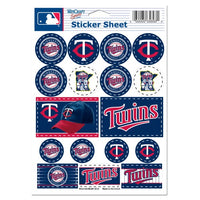 Minnesota Twins MLB 5" x 7" Vinyl Sticker Decal Sheet