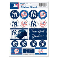 New York Yankees MLB 5" x 7" Vinyl Sticker Decal Sheet