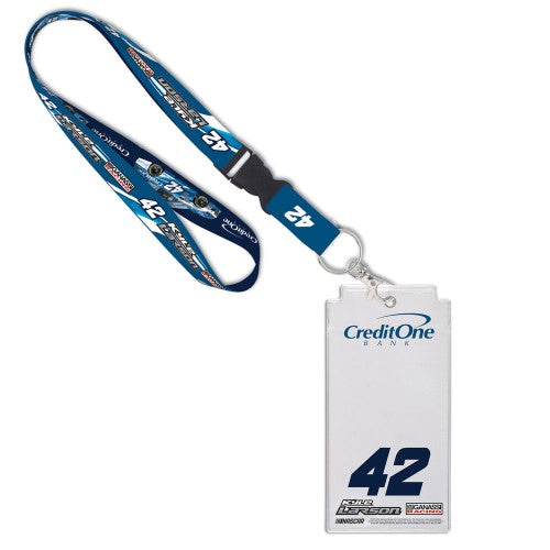 Kyle Larson NASCAR Credit One Credential Holder with Lanyard