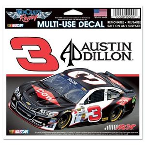Austin Dillon NASCAR 4.5" x 5.5" Multi Use Decal - Color Car Image
