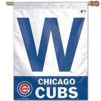 Chicago Cubs MLB 27" x 37" Vertical Flag - Cubs Win/W Flag