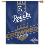 Kansas City Royals MLB 27" x 37" Vertical Flag - Crowned, 2015 World Series Champions