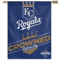 Kansas City Royals MLB 27" x 37" Vertical Flag - Crowned, 2015 World Series Champions