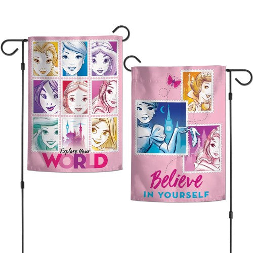 Walt Disney Princesses 2-Sided 12" x 18" Garden Flag - Explore Your World