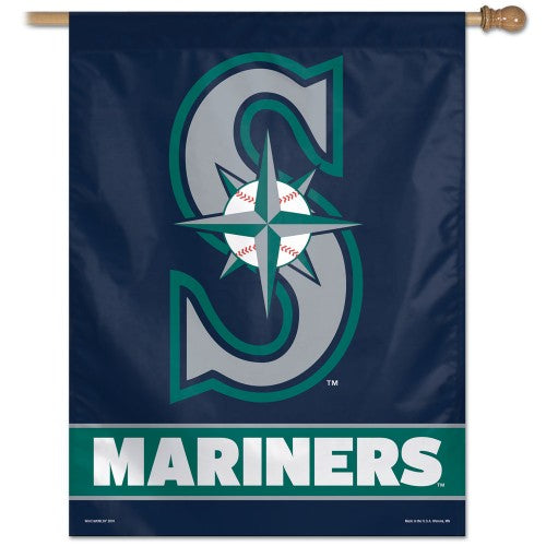Seattle Mariners MLB 27" x 37" Vertical Flag - Logo/Team Name