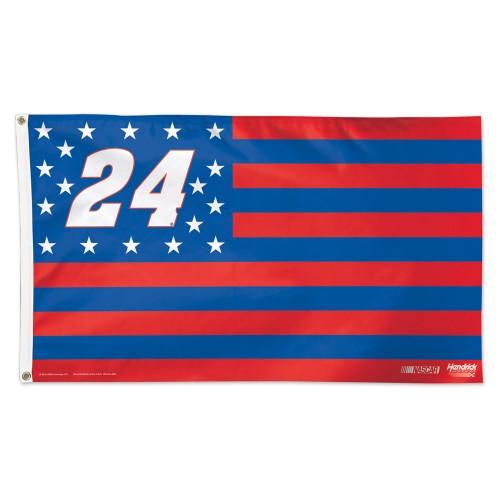 Chase Elliott #24 NASCAR 3' x 5' Single-Sided Deluxe Flag - American Flag