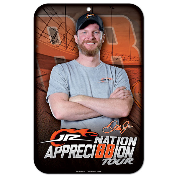 Dale Earnhardt Jr NASCAR Fan Appreciation Tour 11 x 17 Plastic Sign