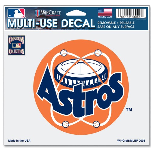 Houston Astros MLB 4.5" x 5.75" Multi-Use Decal - Cooperstown Logo