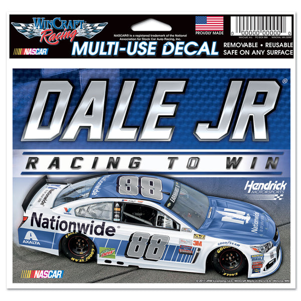 Dale Earnhardt Jr NASCAR 4.5" x 5.5" Multi Use Decal - Color Car Image