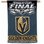 Vegas Golden Knights NHL 28" x 40" Vertical Flag - 2018 Stanley Cup Western Conference Champions
