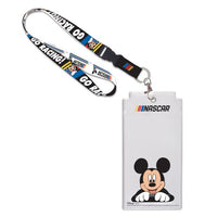 Disney Mickey Mouse NASCAR Credential Holder with Lanyard