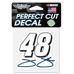 Jimmie Johnson 4" x 4" NASCAR Perfect Cut Decal