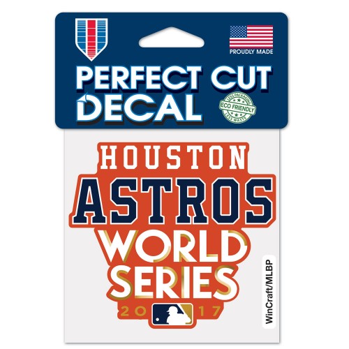 Houston Astros MLB 4" x 4" Perfect Cut Decal - 2017 World Series