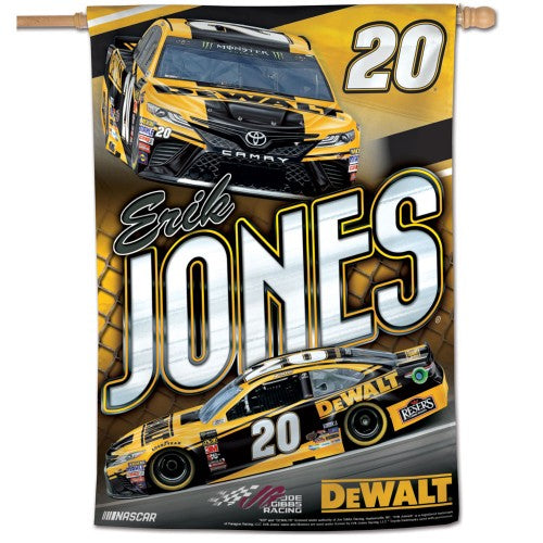 Erik Jones NASCAR 28" x 40" Vertical Flag