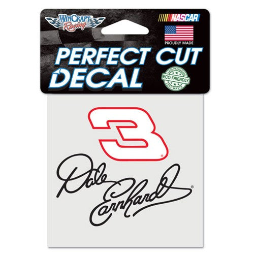 Dale Earnhardt 4" x 4" NASCAR Perfect Cut Decal
