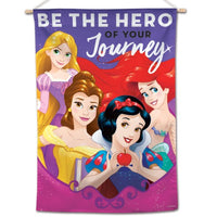 Disney Movie Princesses 28" x 40" Vertical Flag - Be The Hero of Your Journey