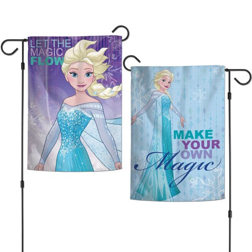 Walt Disney Frozen 2-Sided 12" x 18" Garden Flag - Elsa Let The Magic Flow