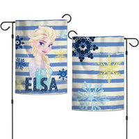 Walt Disney Frozen 2-Sided 12" x 18" Garden Flag - Elsa Snowflakes