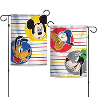 Walt Disney Mickey Mouse 2-Sided 12" x 18" Garden Flag - Mickey and the Gang