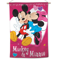 Mickey Mouse Disney 28" x 40" Vertical Flag - Mickey And Minnie Love