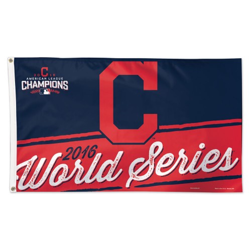 Cleveland Indians MLB 3' x 5' Single-Sided Deluxe Flag - 2016 World Series