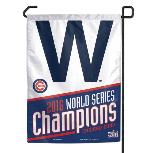 Chicago Cubs MLB 11" x 15" Economy Garden Flag - 2016 World Series Champions